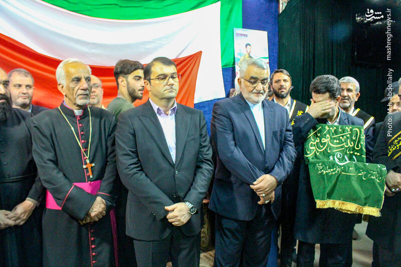 عکس/وداع با پیکر شهید آشوری «جانی بِت اوشانا»