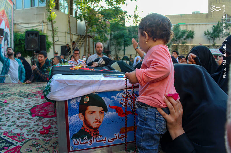 عکس/وداع با پیکر شهید آشوری «جانی بِت اوشانا»