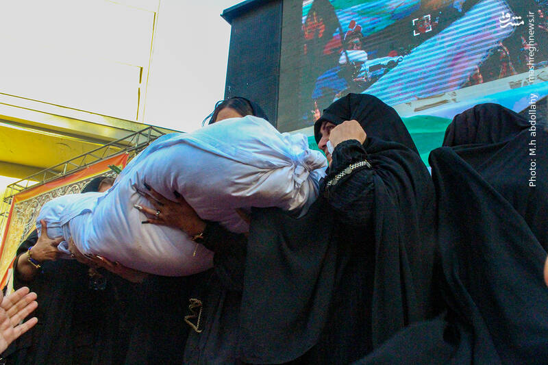 عکس/وداع با پیکر شهید آشوری «جانی بِت اوشانا»