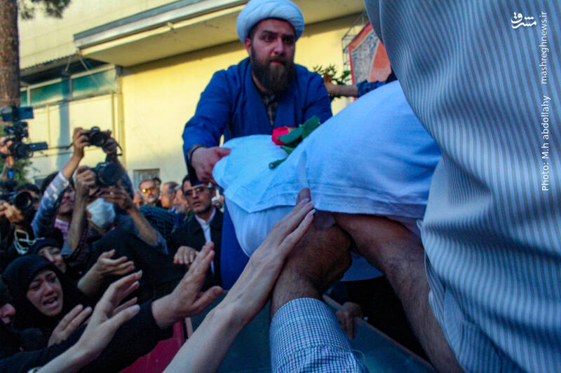 عکس/وداع با پیکر شهید آشوری «جانی بِت اوشانا»