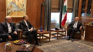 دیدار وزیر امور خارجه با رئیس مجلس لبنان