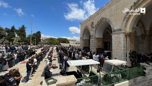 برگزاری نماز جمعه در مسجد الاقصی با حضور ۵۰ هزار نفر
