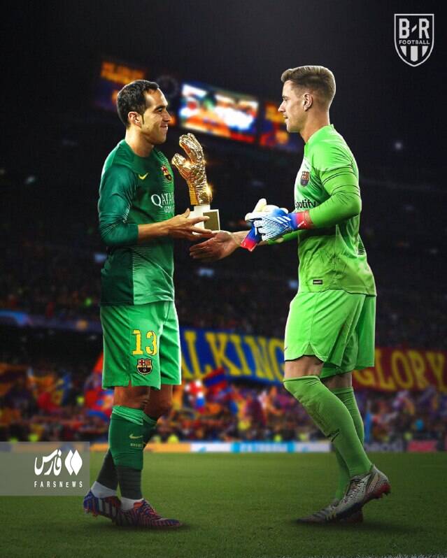 رکوردشکنی دروازه بان بارسلونا در شب تولدش +عکس