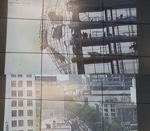فیلم/ایمن سازی موقت داربست‌های ساختمان خیابان شریعتی