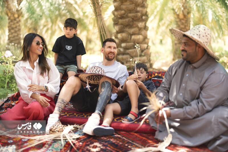 گشت و گذار خانوادگی مسی در عربستان +عکس