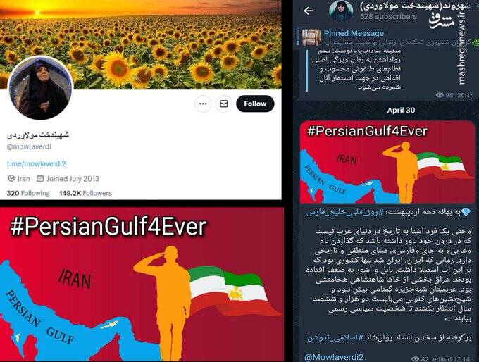 ادای احترام شهیندخت مولاوردی به پرچم شیر و خورشید!