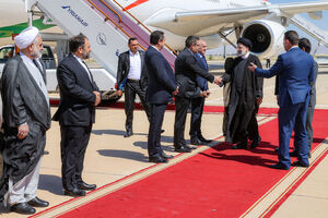 لحظه ورود رئیسی به فرودگاه دمشق