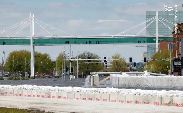 عکس/ طغیان و سیل در ۵ ایالت آمریکا