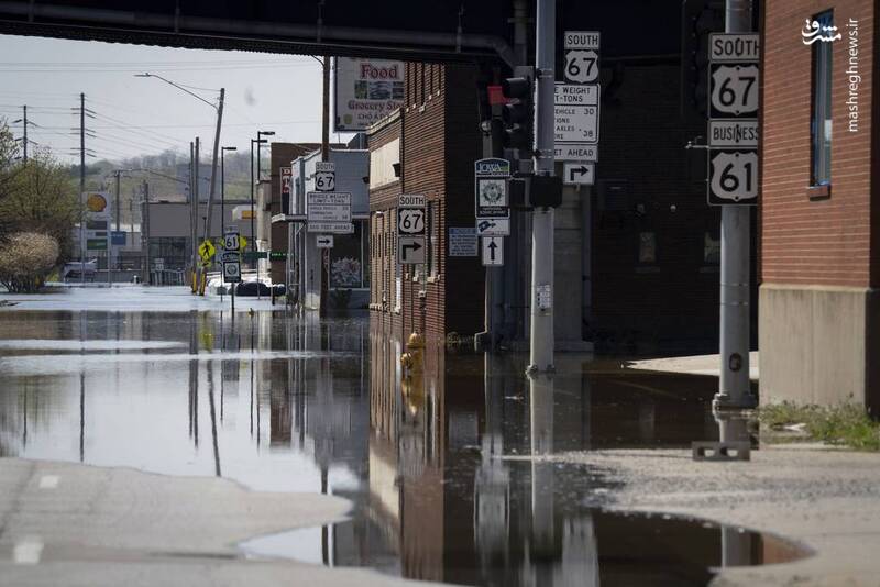 عکس/ طغیان و سیل در ۵ ایالت آمریکا