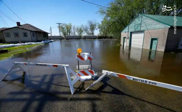 عکس/ طغیان و سیل در ۵ ایالت آمریکا