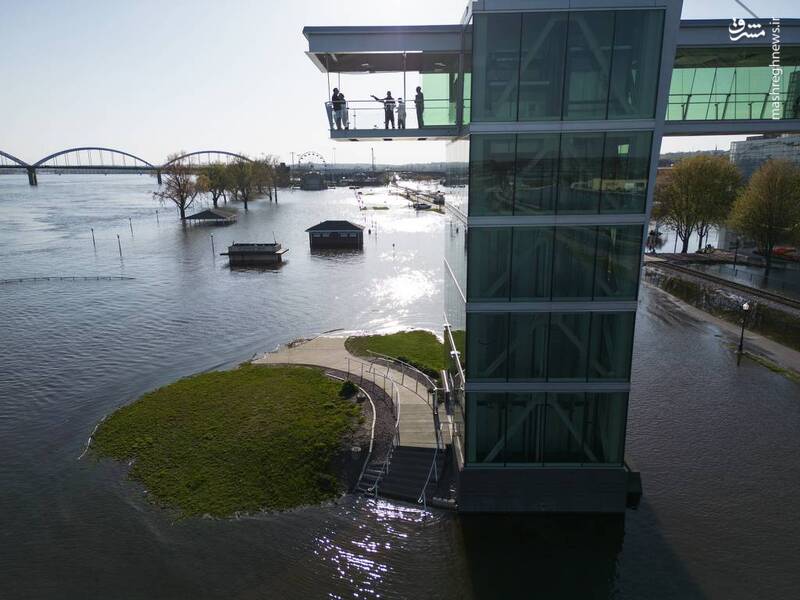 عکس/ طغیان و سیل در ۵ ایالت آمریکا