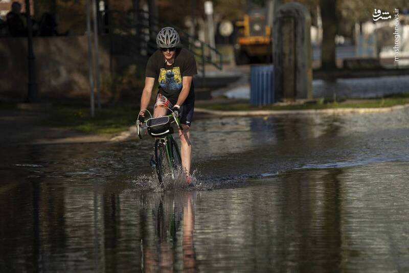 عکس/ طغیان و سیل در ۵ ایالت آمریکا