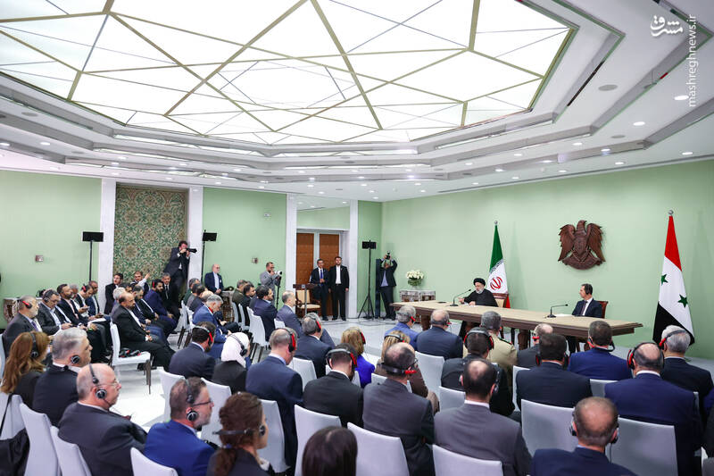 نشست مطبوعاتی روسای جمهور ایران و سوریه و امضاء اسناد همکاری بین دو کشور