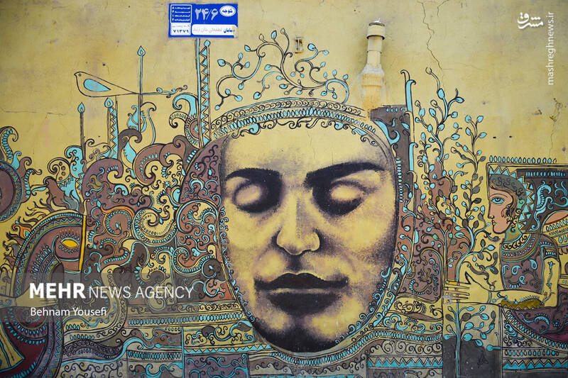 عکس/ کوچهای گرافیکی در شیراز