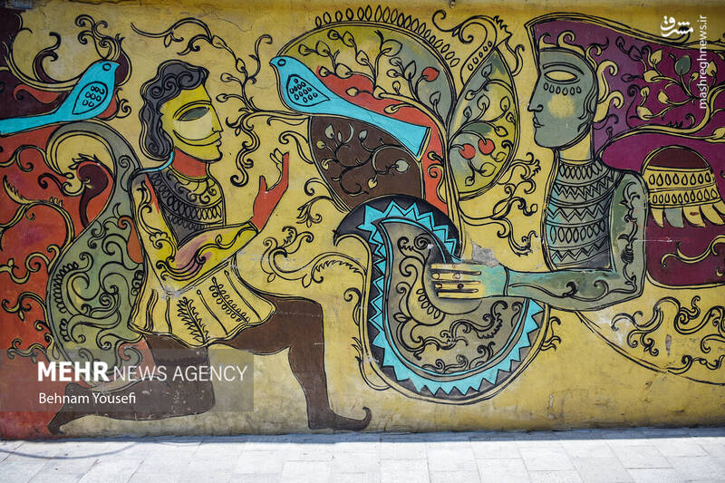 عکس/ کوچهای گرافیکی در شیراز