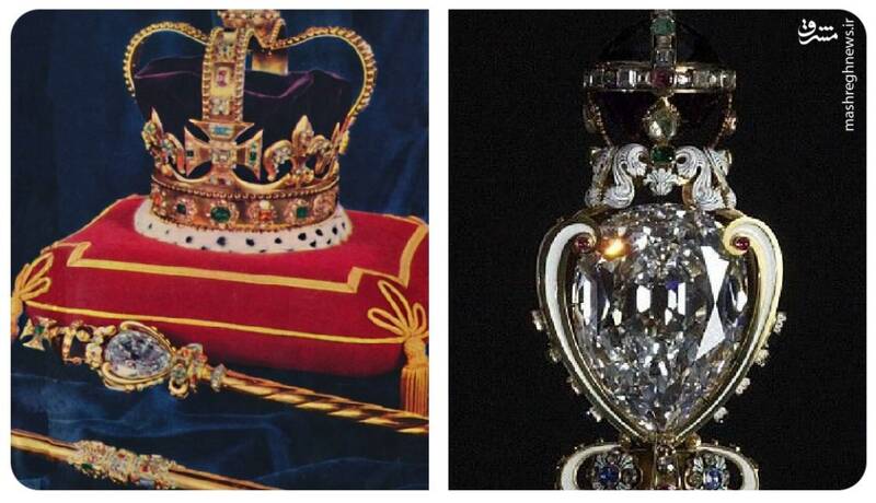 الماس ایران رو تاج پادشاه انگلیس! +عکس