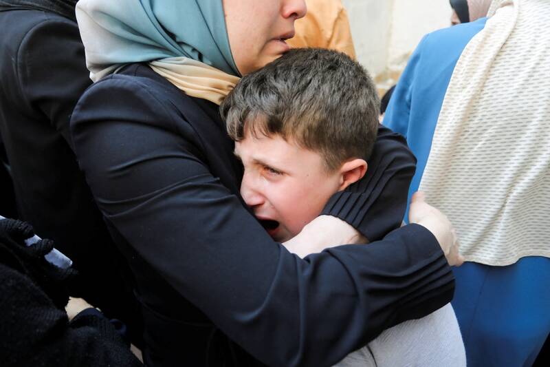 مراسم وداع با پیکر شهدای فلسطینی در نوار غزه+فیلم