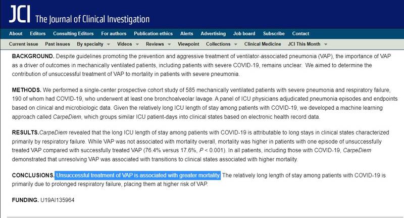 ونتیلاتورها عامل مرگ بیماران کووید ۱۹ هستند/«طوفان سیتوکین» هیچ نقشی در مرگ و میر کرونایی نداشت!+عکس و سند