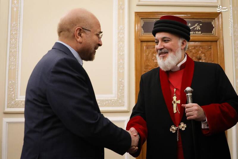 عکس/ دیدار رهبر جهانی کلیسای شرق آشوری با قالیباف