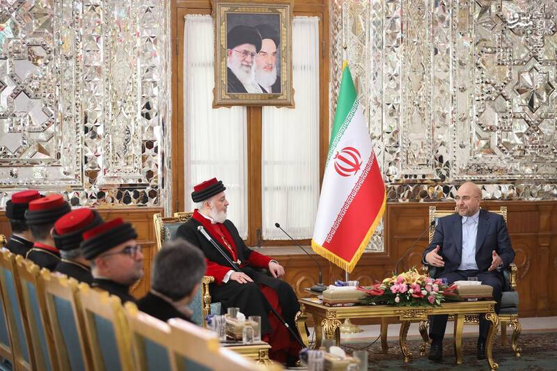 عکس/ دیدار رهبر جهانی کلیسای شرق آشوری با قالیباف