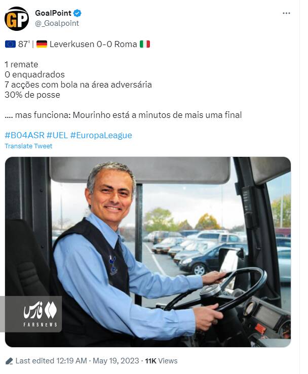 مورینیو چطور مانع رسیدن آزمون به فینال لیگ اروپا شد؟ +عکس