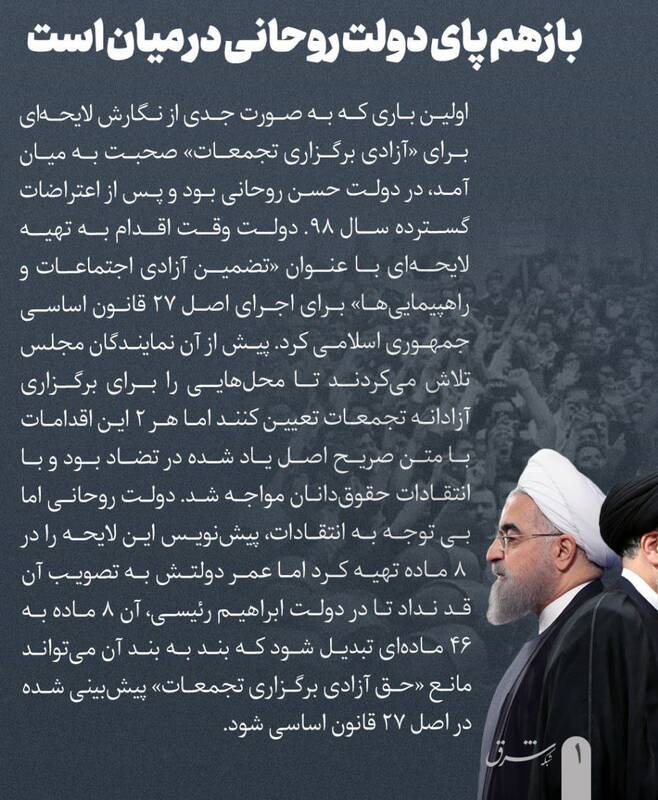 روزنامه شرق: قانون «ممنوعیت حمل سلاح در تجمعات»، دردسرساز است!