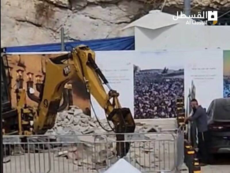 حفاری جدید رژیم صهیونیستی زیر پایههای مسجدالاقصی+تصاویر