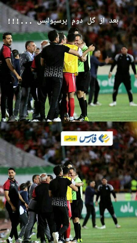 واکنش خورشیدی به خوشحالی با پرسپولیسیها +عکس
