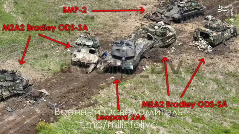 جهنم واقعی برای زرهی ناتو در اوکراین/ تشریح آخرین وضعیت میدان نبرد در استان زاپوریژیا +نقشه و تصاویر