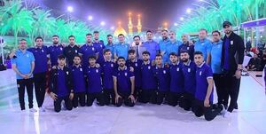 بازتاب حضور تیم ملی ایران در مرقد مطهر امام حسین(ع)+عکس