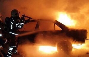 آتش سوزی خودرو در اصفهان 4کشته برجا گذاشت