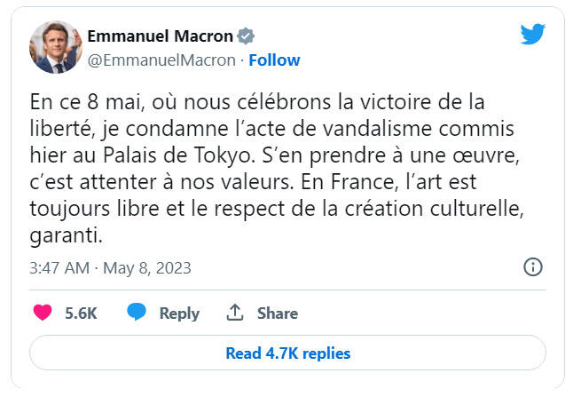 شیطان کت و شلواری با عطر فرانسوی در کاخ الیزه/ چرا مکرون از تابلوهای «کودکآزاری» حمایت کرد؟ +عکس
