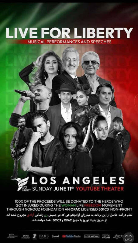 کاسبی مهشید، ابی و گوگوش با شعار زن زندگی آزادی