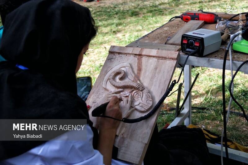 عکس/ هنر روی چوب در کرمانشاه