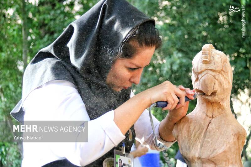 عکس/ هنر روی چوب در کرمانشاه