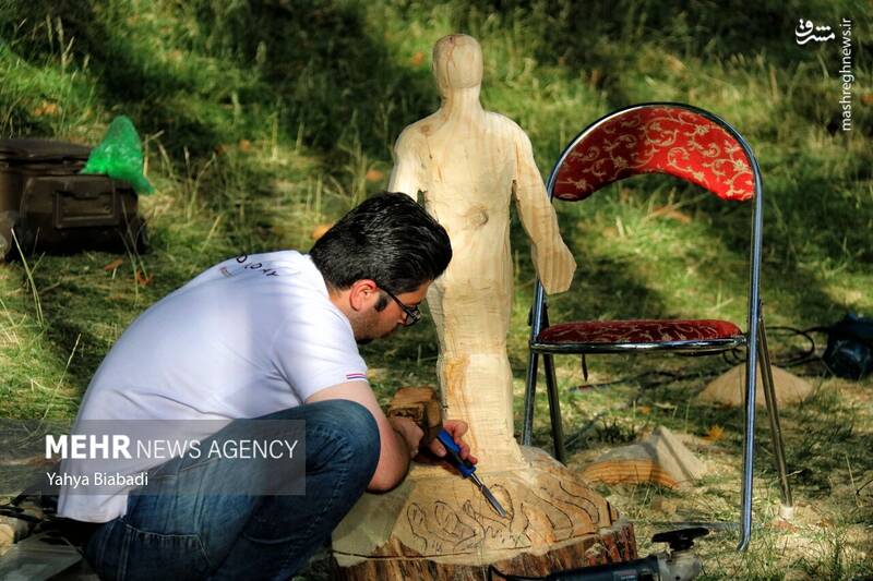 عکس/ هنر روی چوب در کرمانشاه