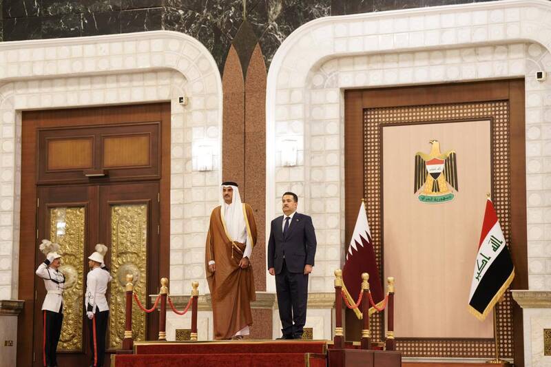 امیر قطر با نخستوزیر عراق دیدار کرد