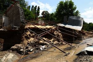 تصاویری از سیل ویرانگر در روستاهای شهرستان گرمی
