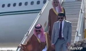 لحظه ورود وزیرخارجۀ عربستان به تهران