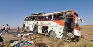 افزایش جانباختگان واژگونی اتوبوس زائران عراقی به ۵ نفر