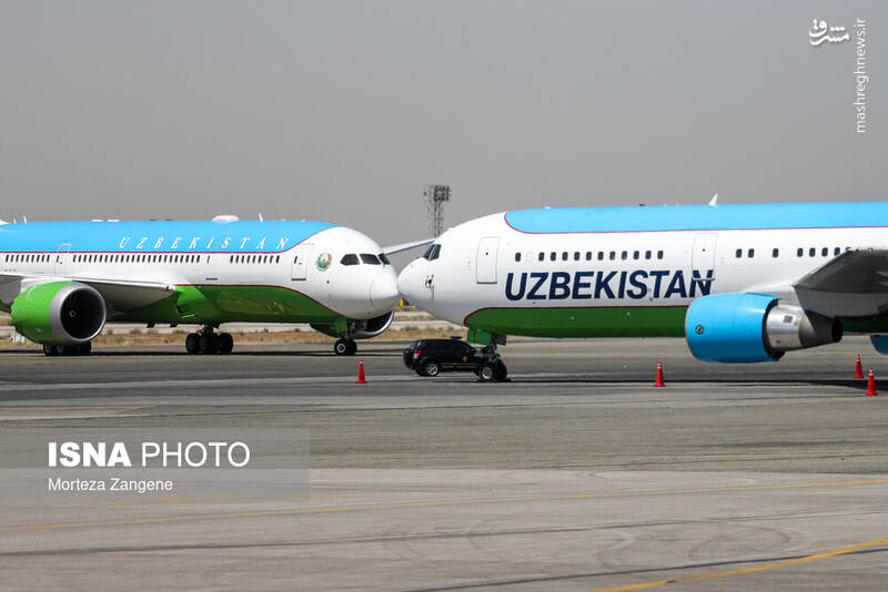 عکس/ ورود رئیسجمهور ازبکستان به تهران