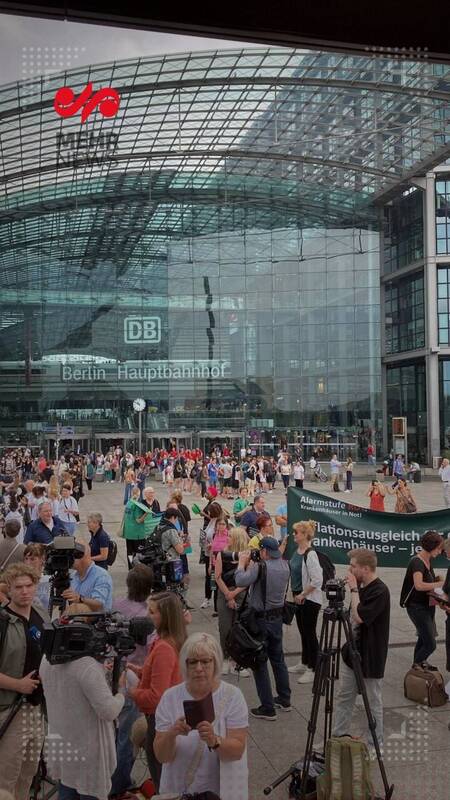 ادامه تظاهرات کارکنان معترض بیمارستانها در آلمان+ تصاویر