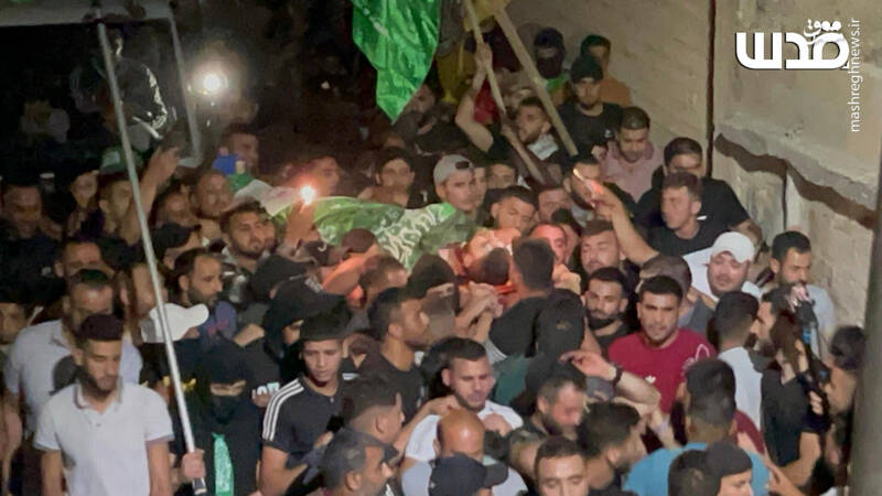 عکس/ مراسم تشییع پیکر شهید "خالد صباح" در کرانه باختری