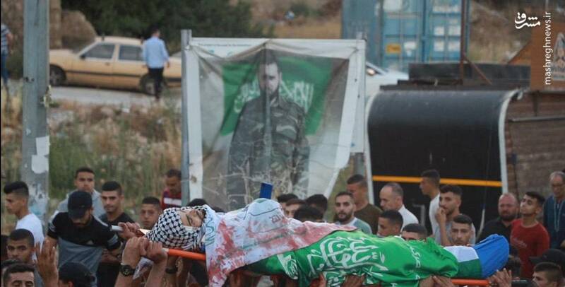 عکس/ مراسم تشییع پیکر شهید "خالد صباح" در کرانه باختری