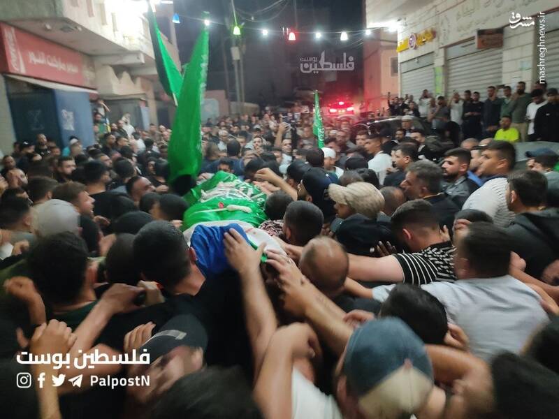 عکس/ مراسم تشییع پیکر شهید "خالد صباح" در کرانه باختری