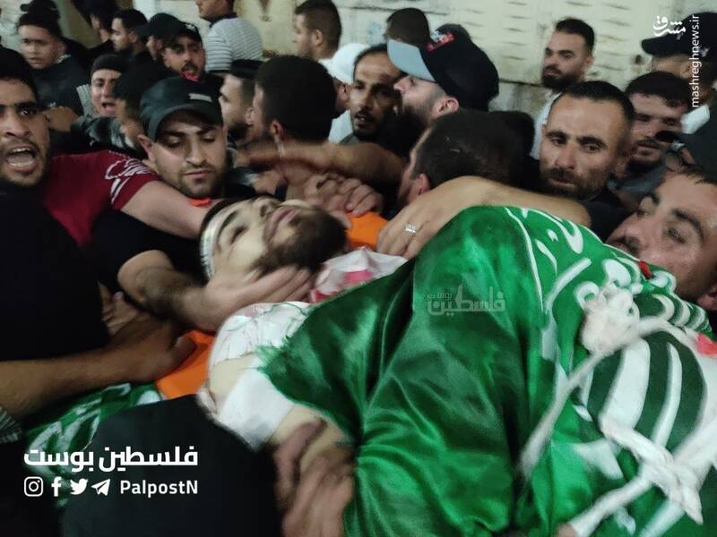 عکس/ مراسم تشییع پیکر شهید "خالد صباح" در کرانه باختری