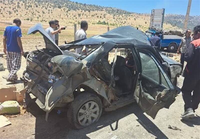 تصادف وحشتناک تریلی با ۲۵ خودرو در محور یاسوج ـ شیراز/ ۲۵ مصدوم و ۶ کشته تاکنون + تصاویر