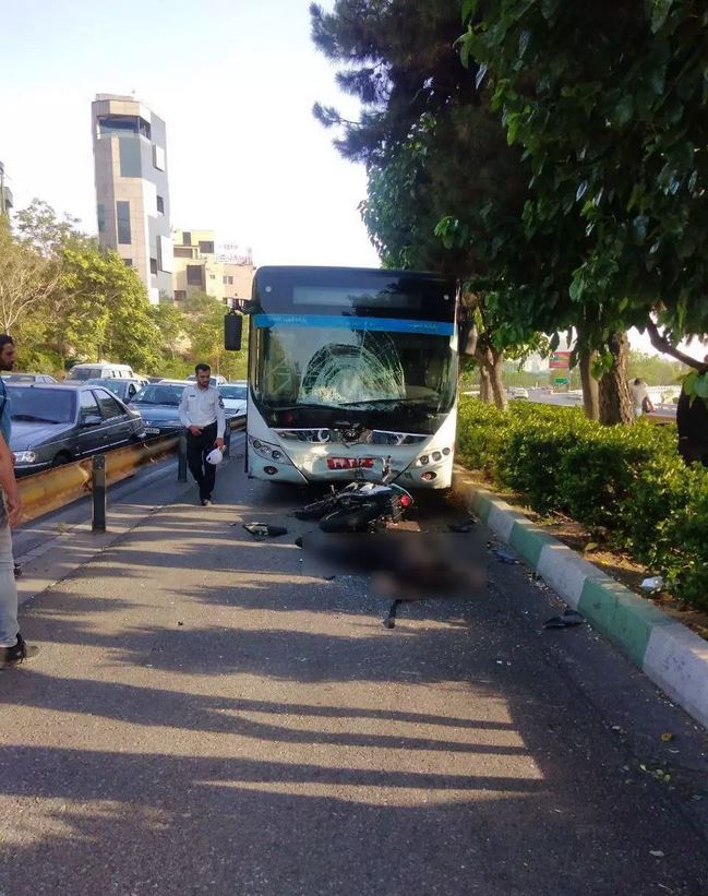 تصادف مرگبار خط ویژه، این بار در بزرگراه چمران +عکس