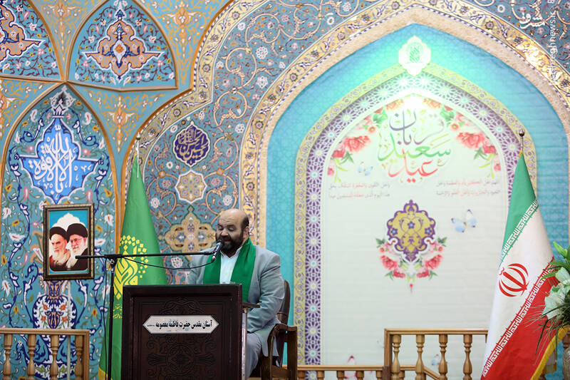 عکس/ قرائت دعای ندبه در صبح عید قربان