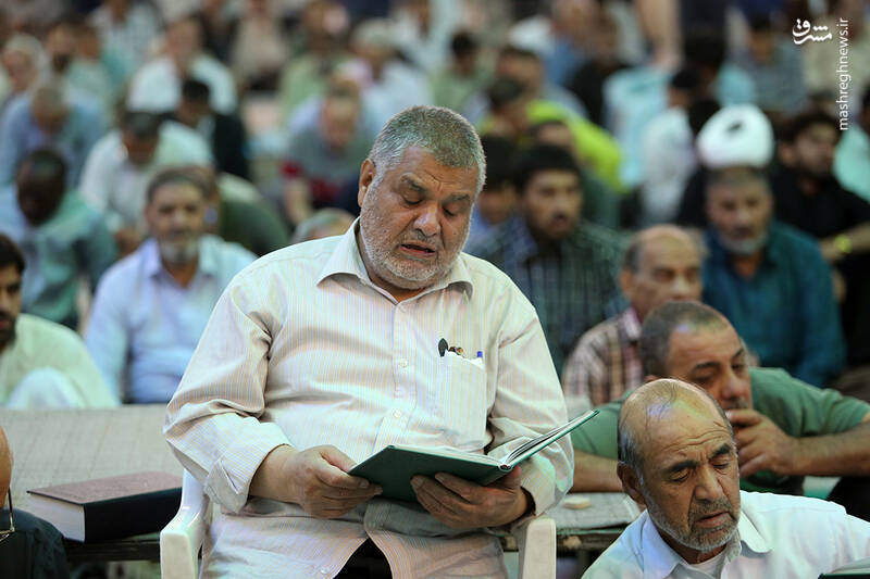 عکس/ قرائت دعای ندبه در صبح عید قربان